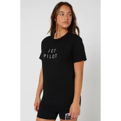 BLK SIMPLE LADIES OVERSIDED TEE