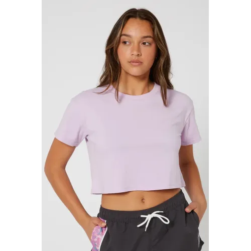PUR FLORA LADIES S/S CROP TEE PUR FLORA LADIES S/S CROP TEE