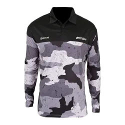 BLK/CMO VENTURE MENS LS FISHING POLO