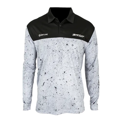 GRY VENTURE MENS LS FISHING POLO
