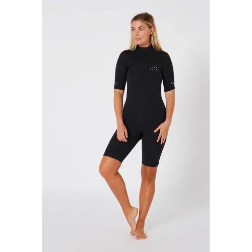 Jetpilot Flight 2X2 Short Sleeve Womens Springsuit - Black